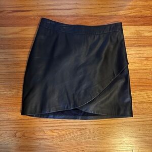 Mini leather skirt